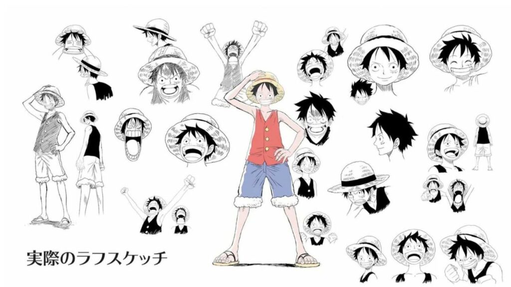 Artwork del concept di Luffy