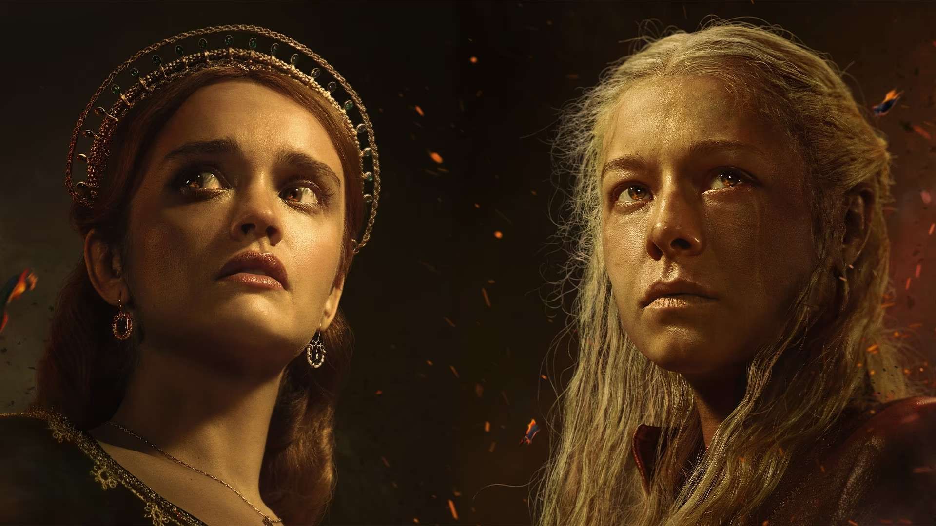 Alicent e Rhaenyra in un poster promozionale della seconda stagione di House of the Dragon 