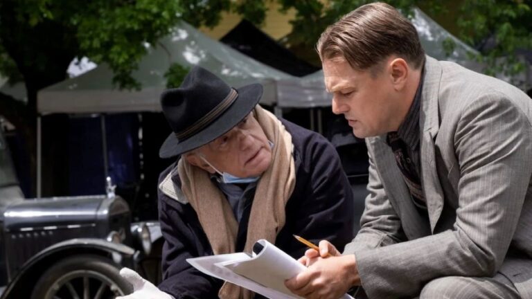 Scorsese e DiCaprio sul set di Killers of the Flower Moon.