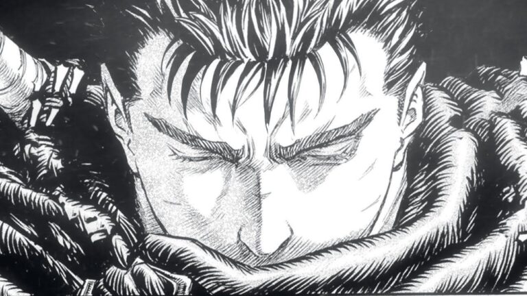 Il volto di Gatsu dal manga Berserk