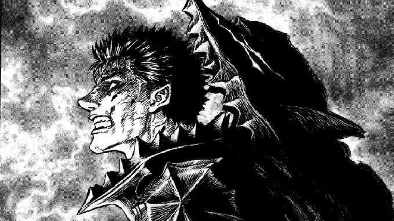 Immagine del manga Berserk con Batsu e l'armatura del demone