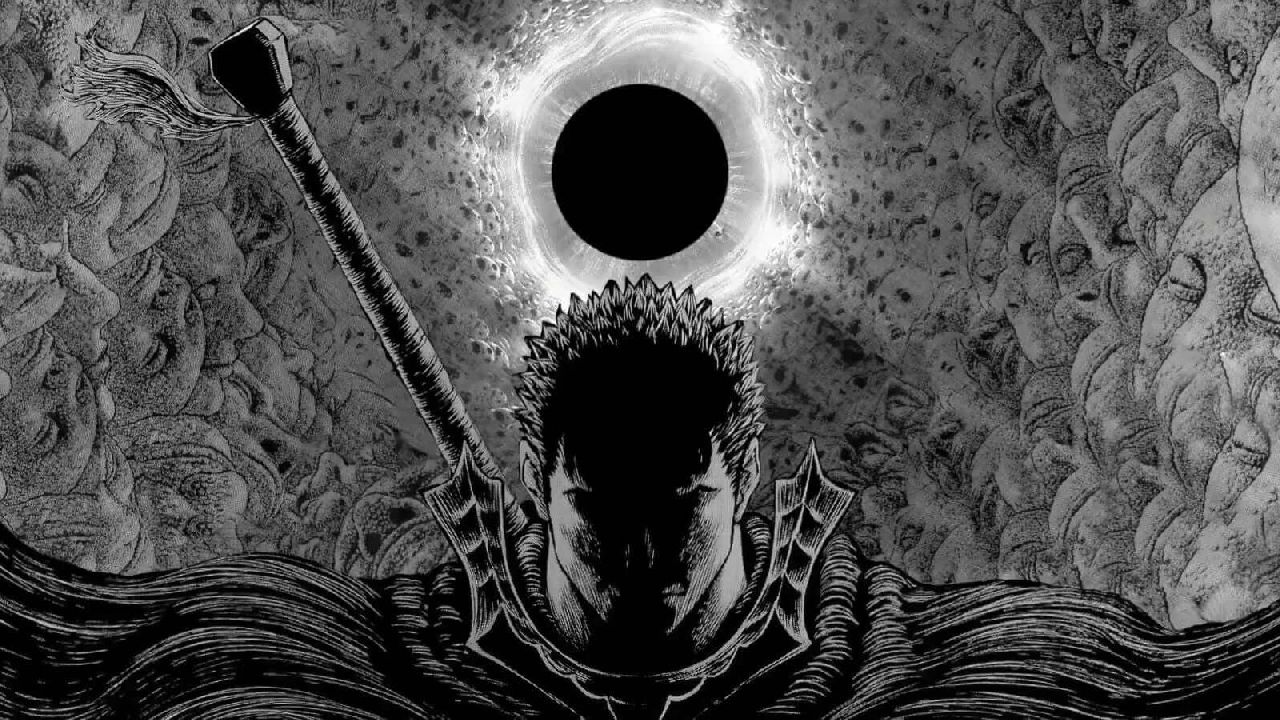 Immagine del manga Berserk con Gatsu e l'eclissi