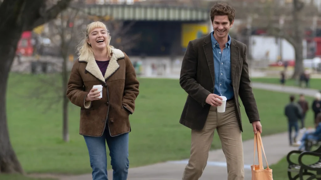 Florenche Pugh e Andrew Garfield in We Live in Time