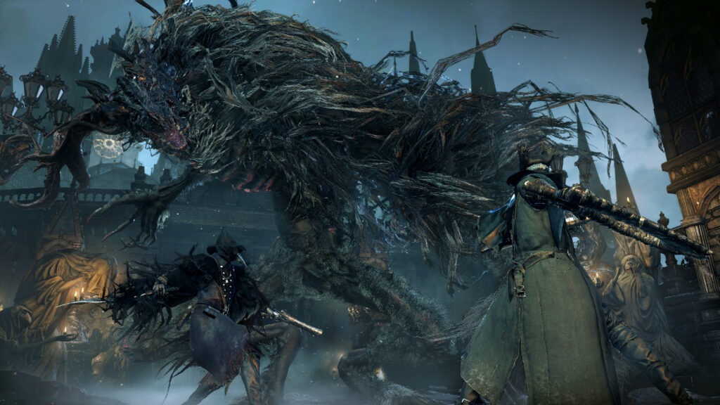 una boss fight di Bloodborne