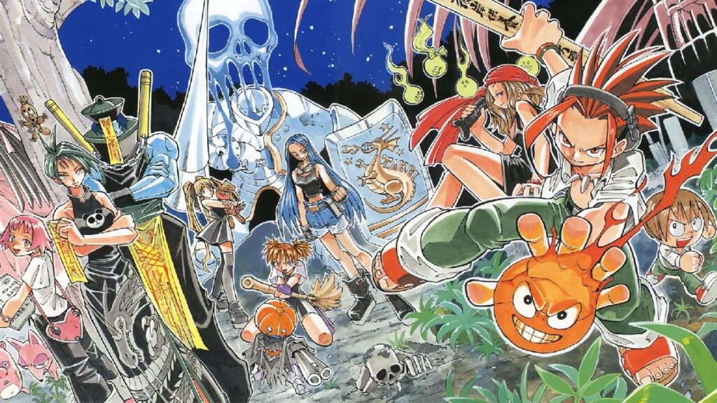 Tavola a colori del manga di Shaman King