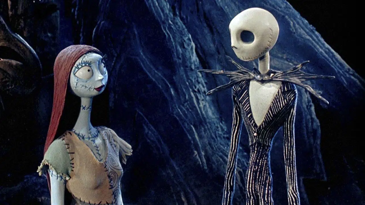 Sally e Jack in 'The Nightmare Before Christmas'