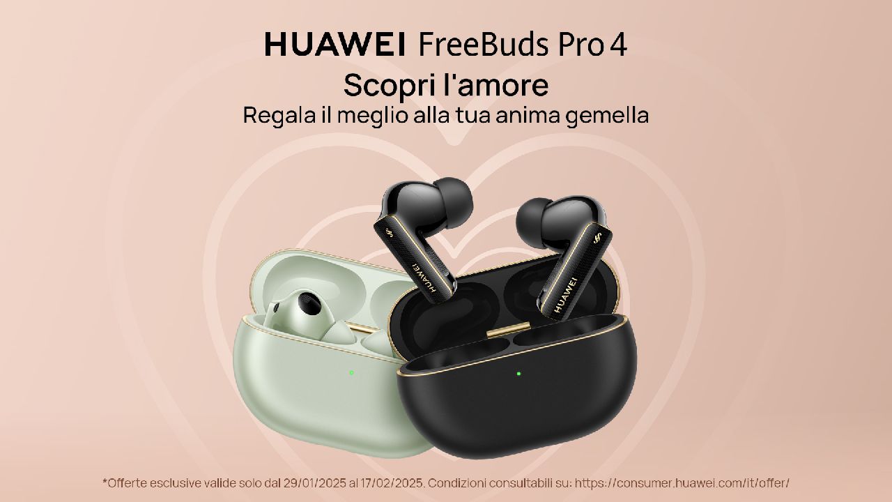 Promo di San Valentino per le Airbuds di Huawei, fonte: Huawei