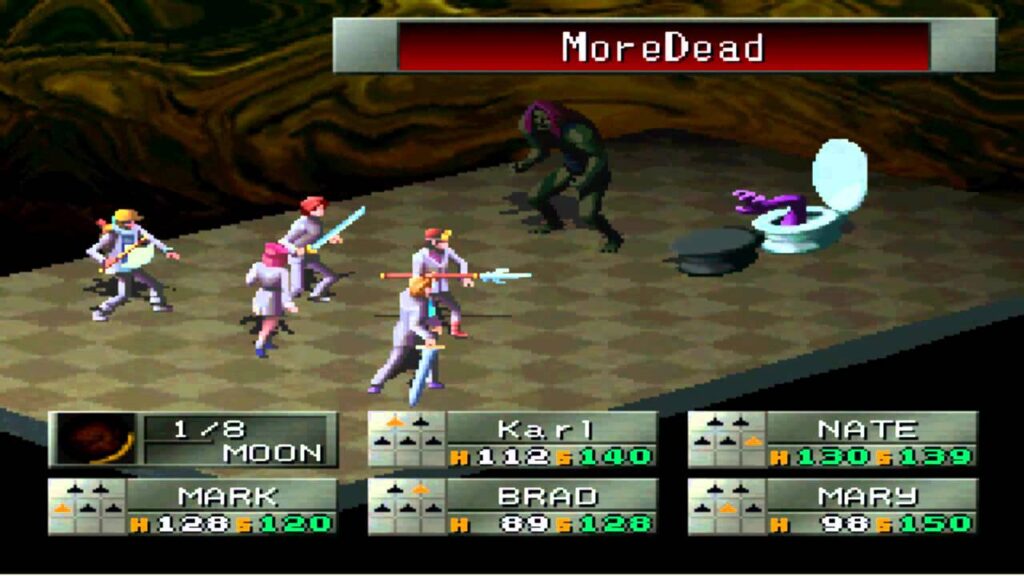 Un turno di combattimento in Revelations Persona