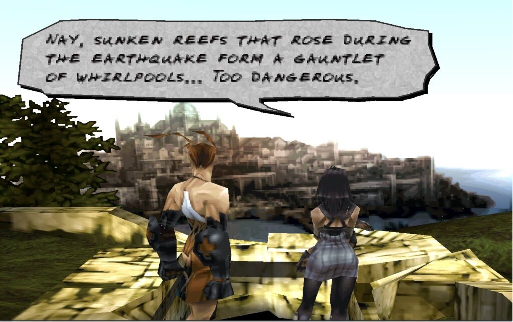 Uno scorcio dell'ambientazione esterna di Vagrant Story.