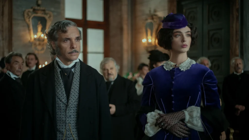 Francesco Colella e Deva Cassel in una scena de Il Gattopardo