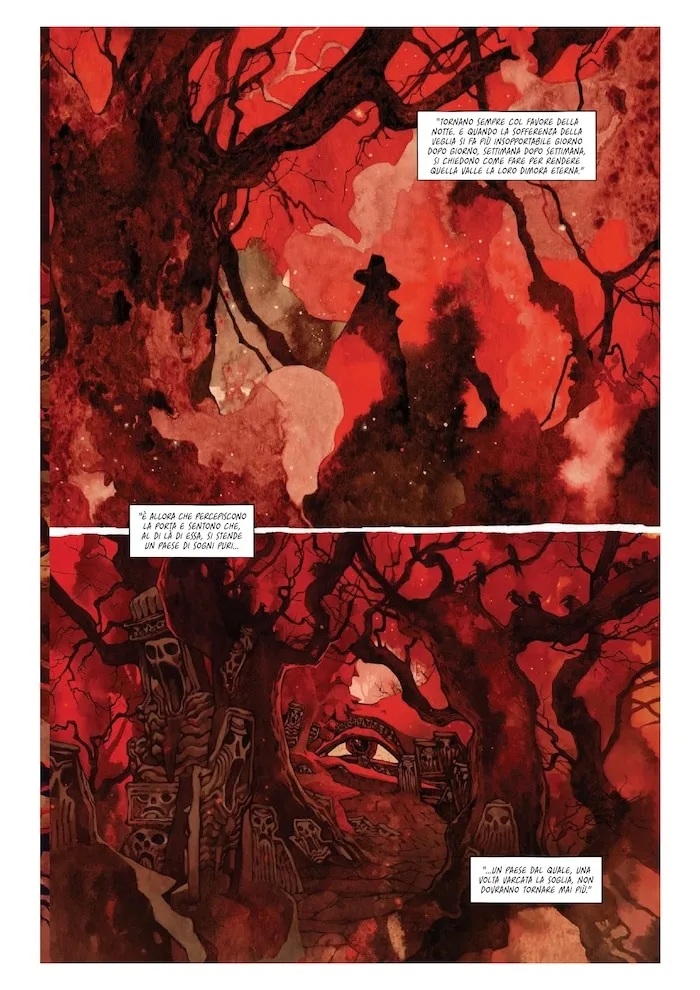 Una tavola de L'ultimo giorni di Howard Phillip Lovecraft
