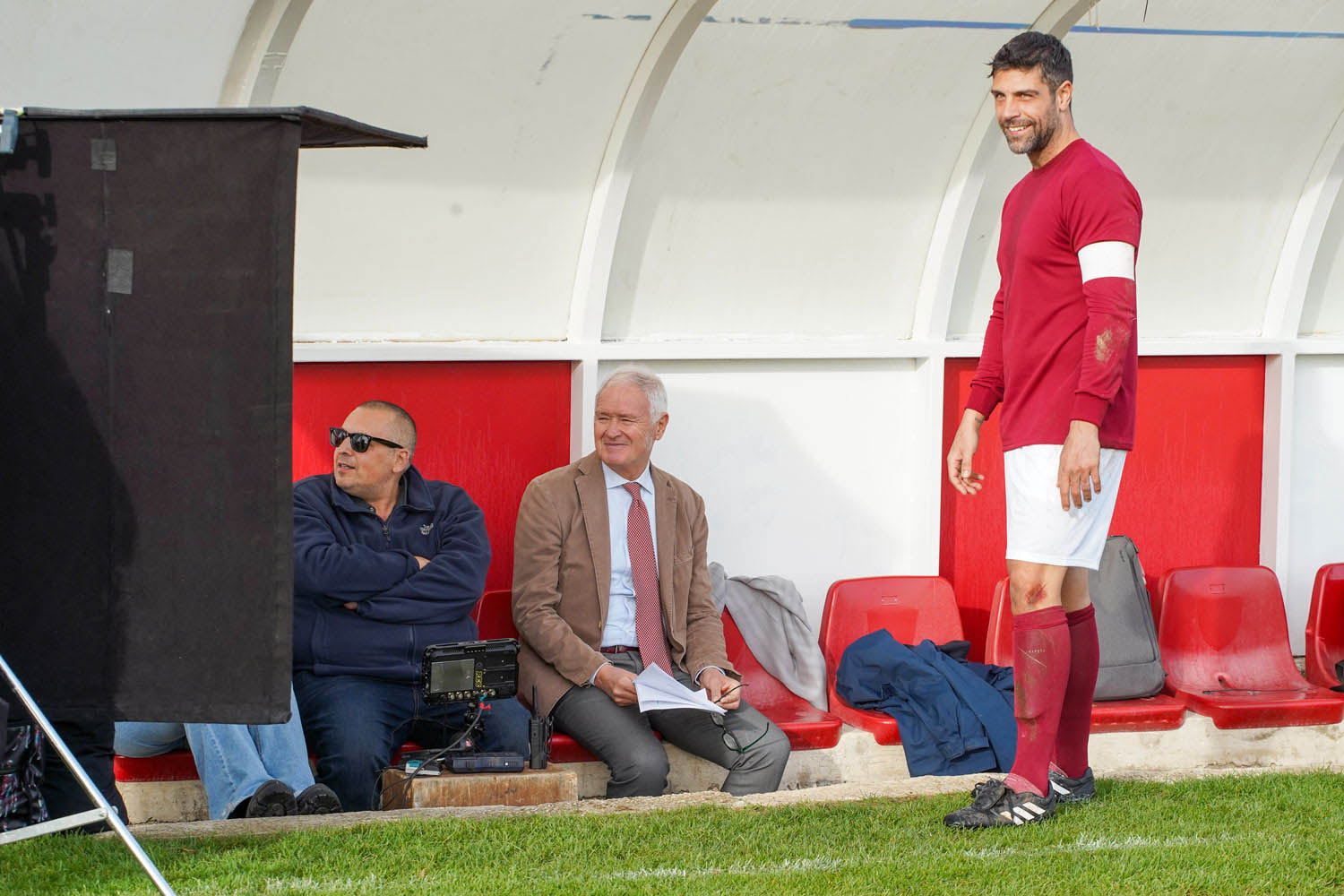 Gilles Rocca e Antonio Silvestre sul set de L'Ultima Sfida