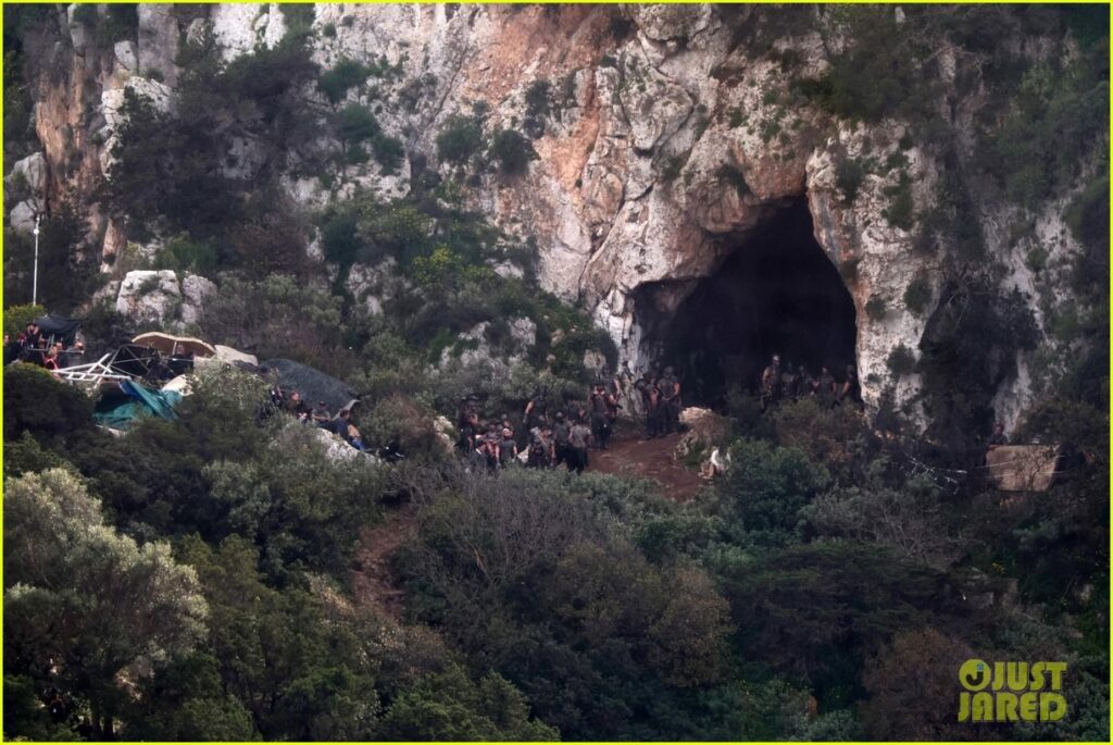 La grotta di Nestore per le riprese di The Odyssey