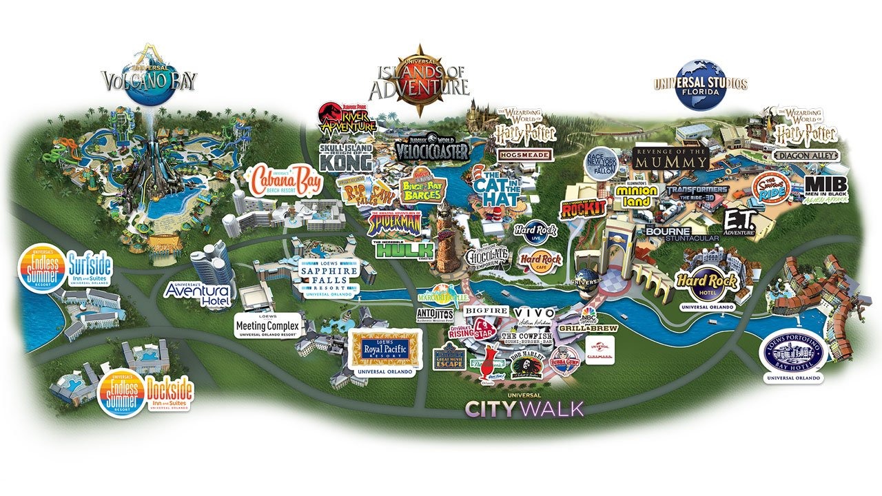Mappa di Epic Universe a Orlando
