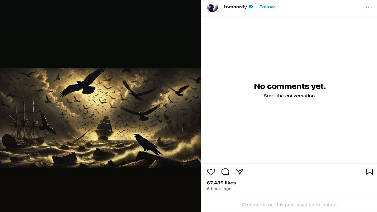 Post di Tom Hardy su Taboo2