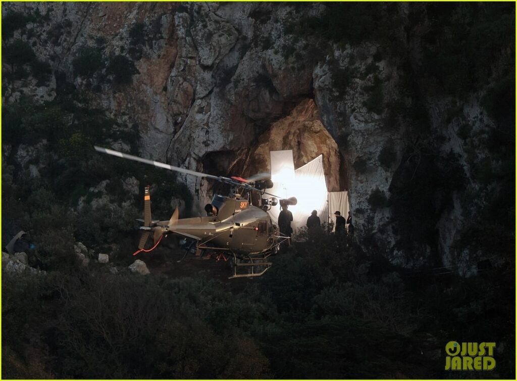 Ripresa notturna dal set di The Odyssey