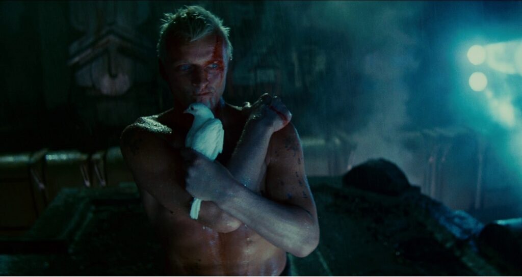 Rutger Hauer durante il famoso monologo