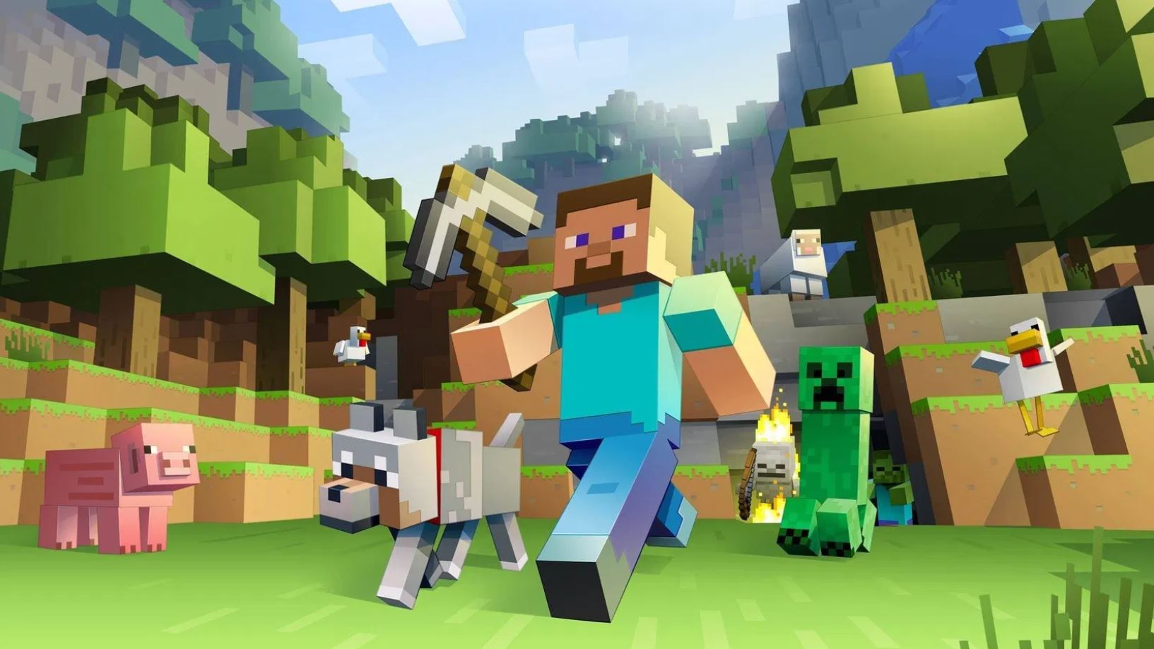 Una schermata di gioco di Minecraft