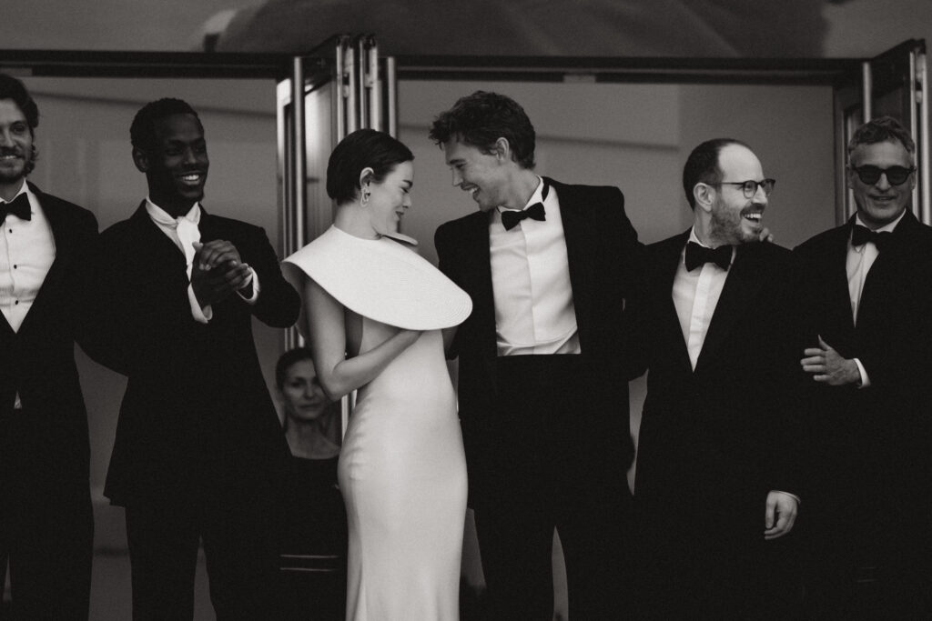Austin Butler, Emma Stone , Ari Aster e Joaquin Phoenix sul red carpet di Eddington, Cannes 2025
