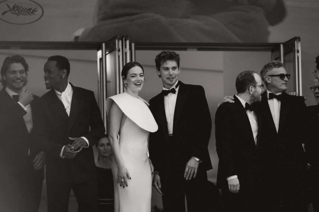 Austin Butler, Emma Stone , Ari Aster e Joaquin Phoenix sul red carpet di Eddington, Cannes 2025