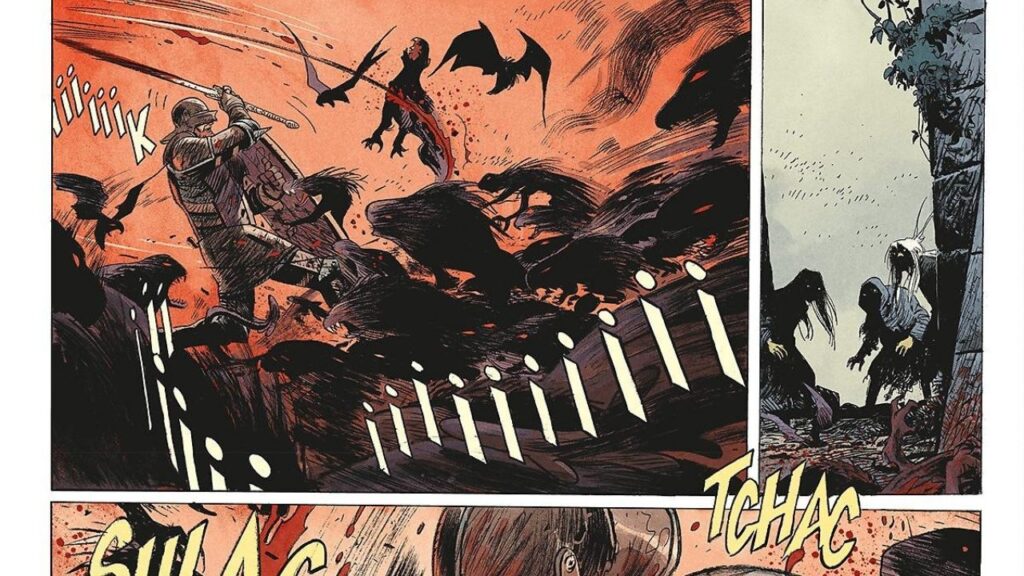 Tenebrosa, una scena dall'incipit del fumetto