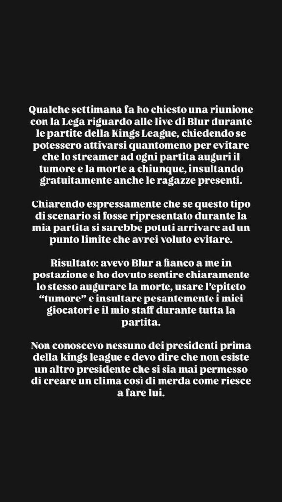 Screen di una storia di Fedez 1