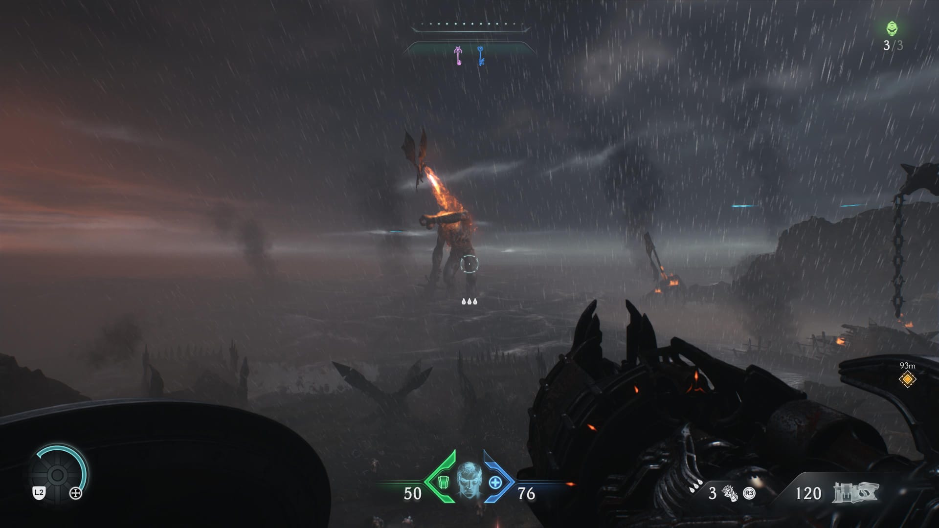 Una schermata di gioco di DOOM The Dark Ages