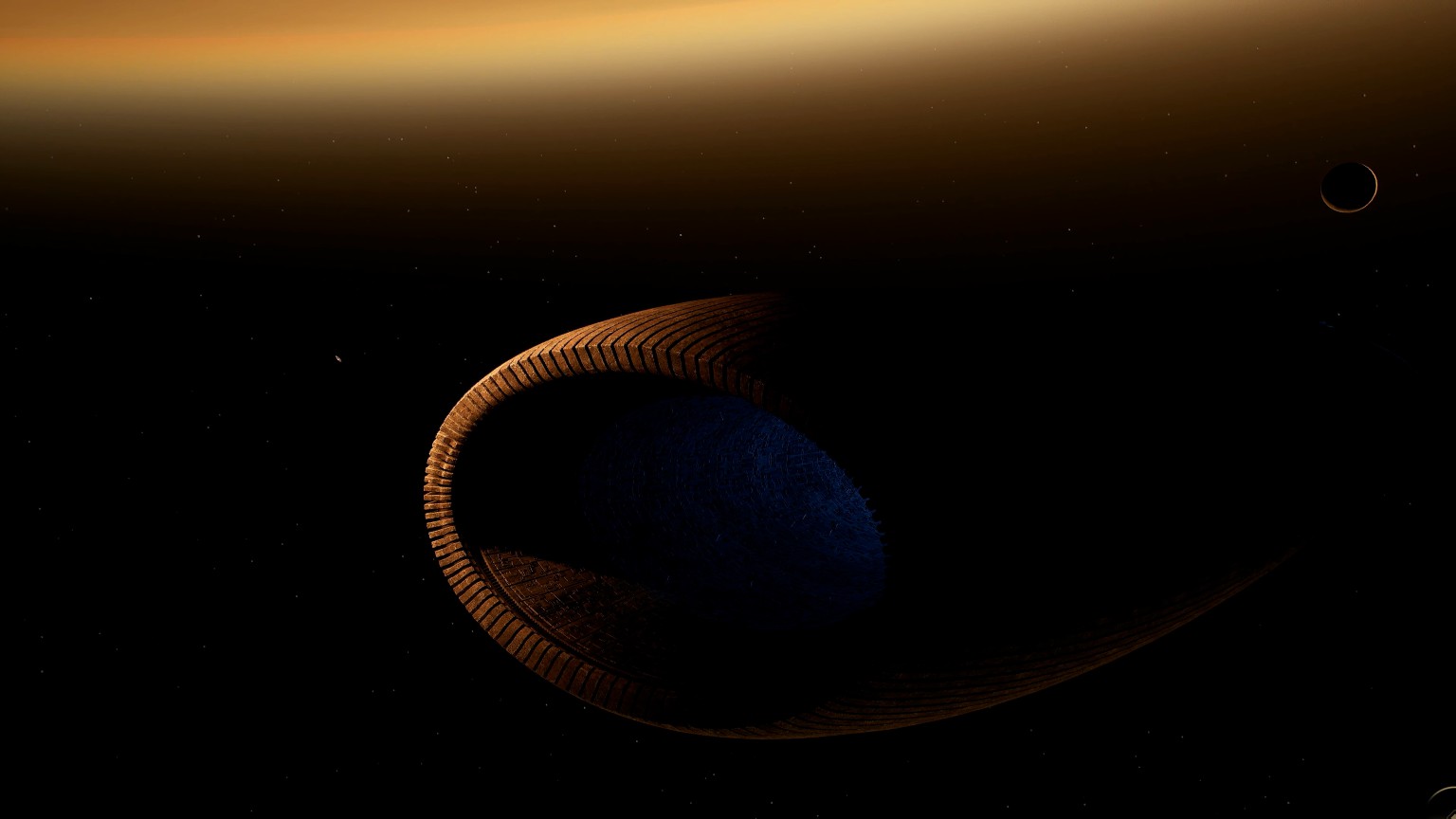 Vista dello spazio sopra il pianeta in Dune Awakening