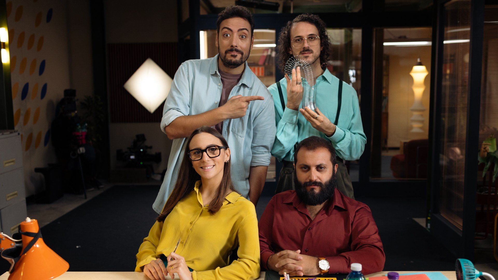 I volti dei The Jackal sul set di Pesci Piccoli
