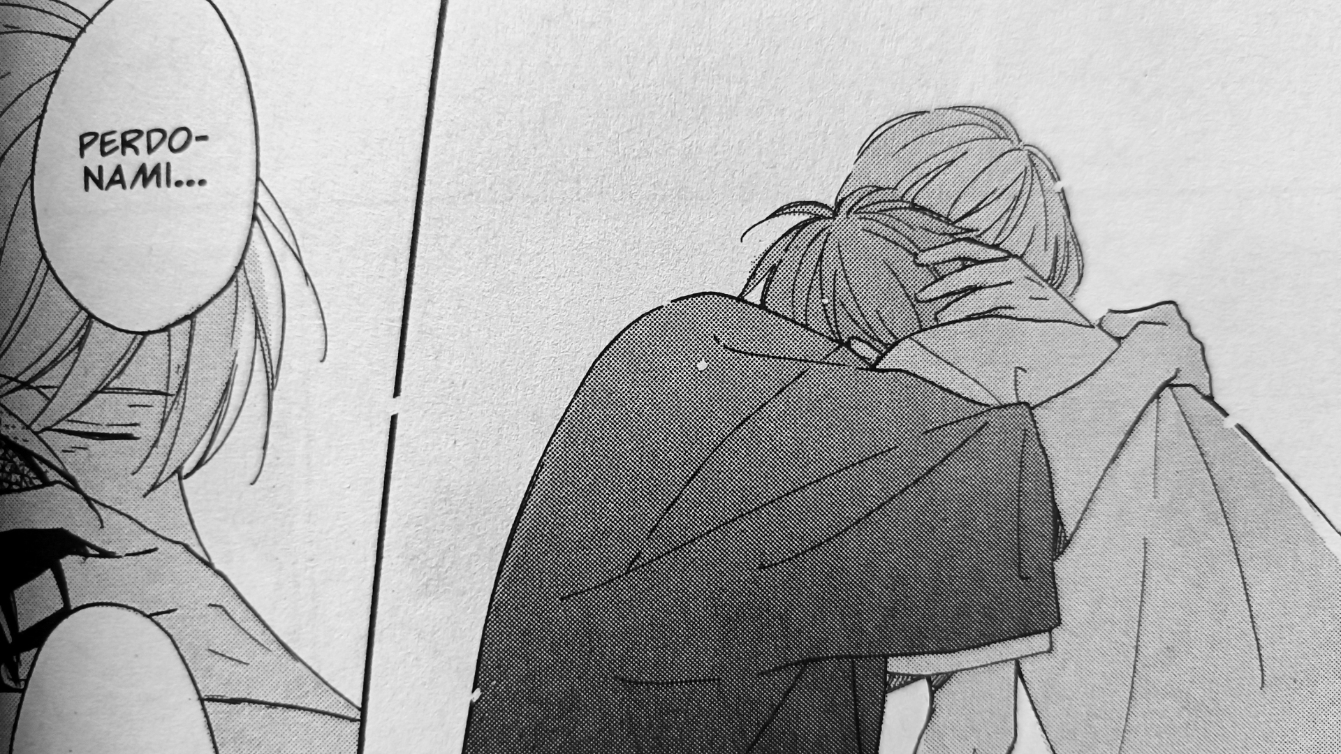 Saeki abbraccia Wataru e chiede scusa