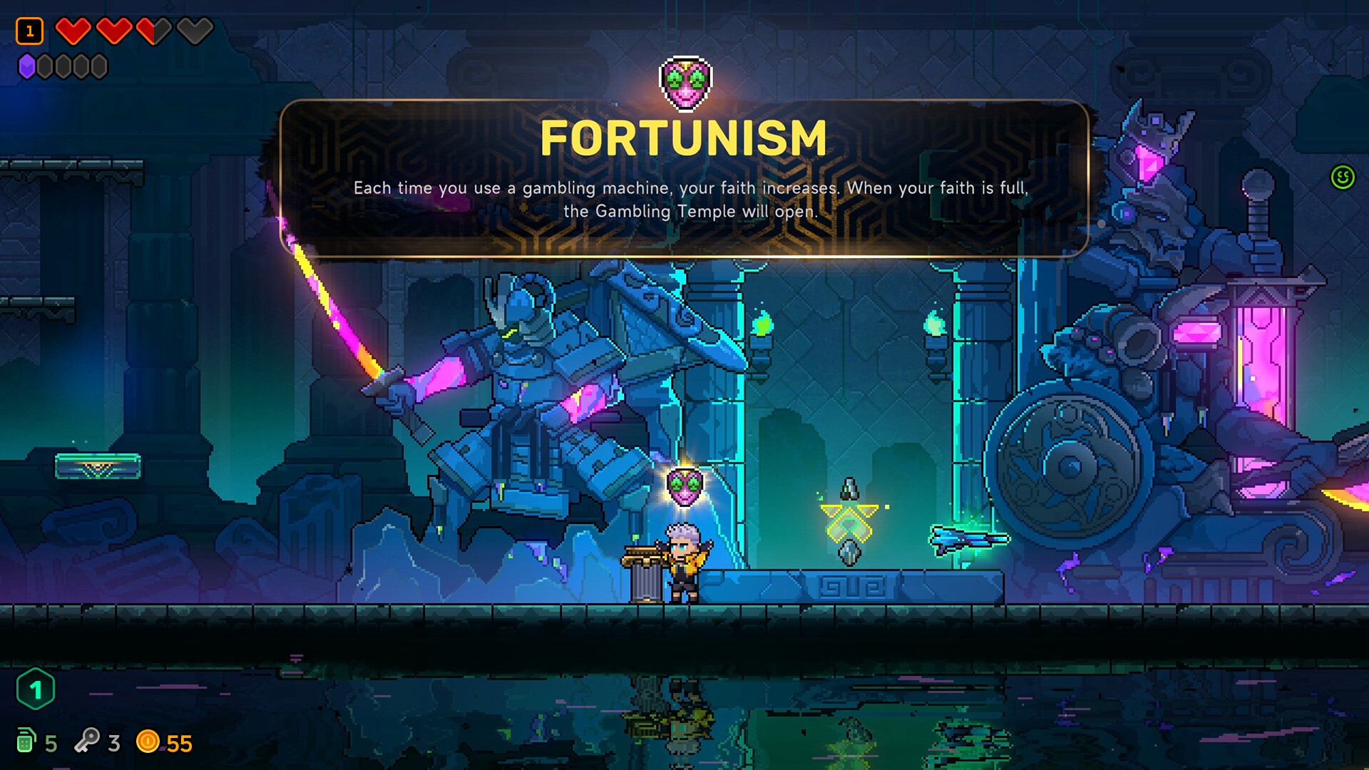 Una sequenza di gioco di Neon Abyss 2