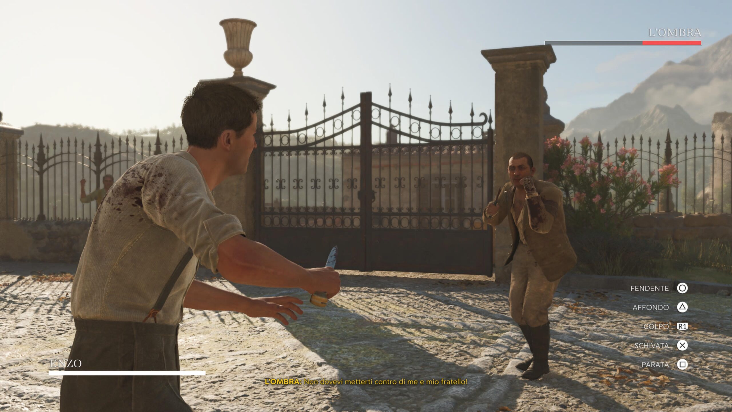 Uno scontro con il coltelli in Mafia Terra Madre