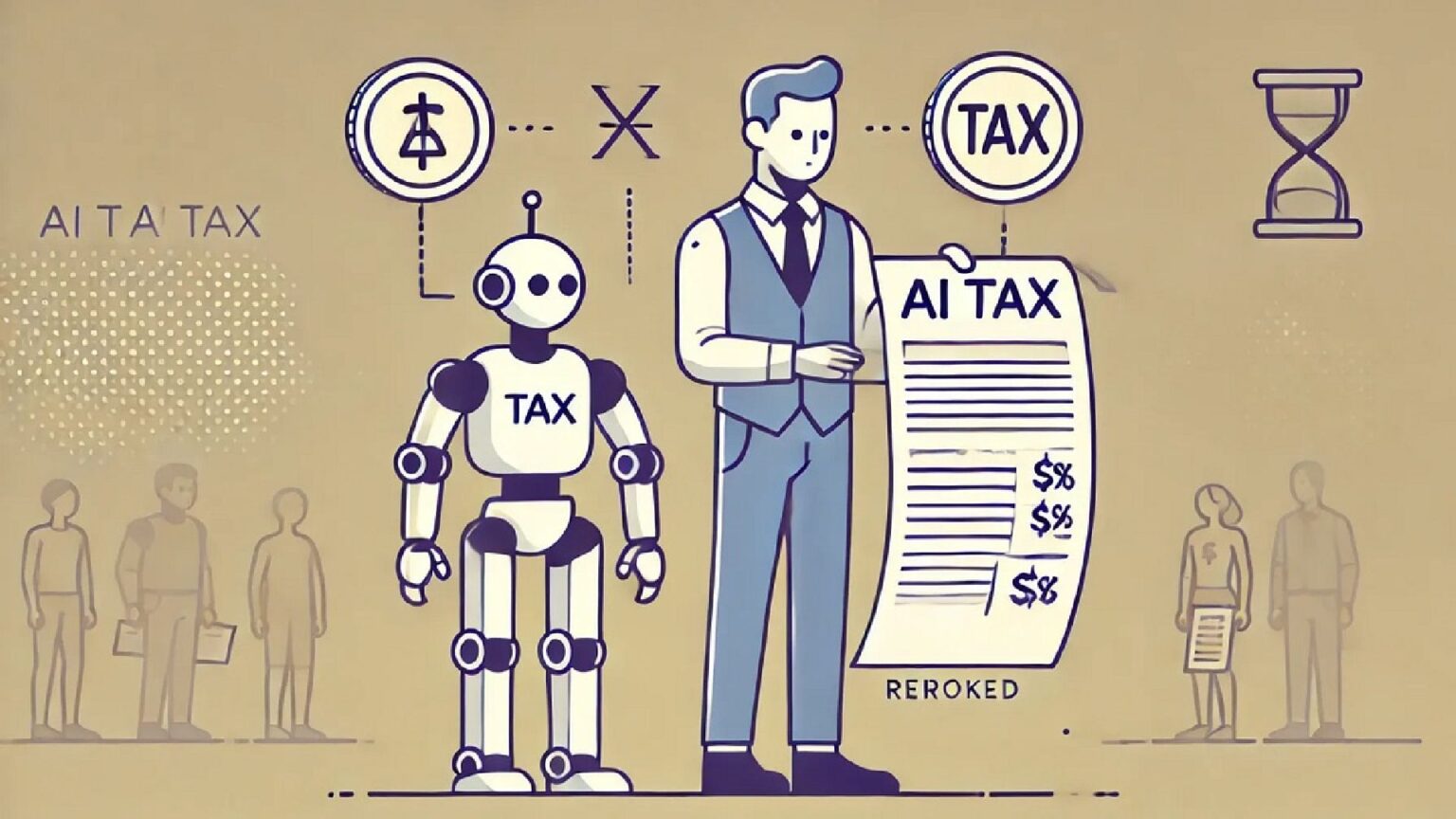 Immagine dell'intelligenza artificiale che paga le tasse