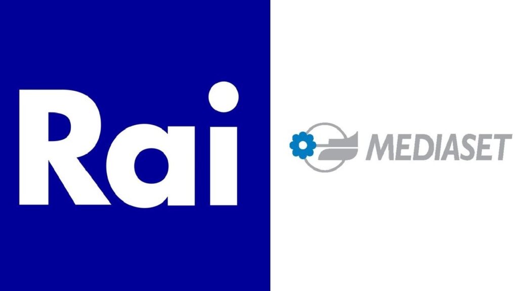 Loghi di Rai e Mediaset