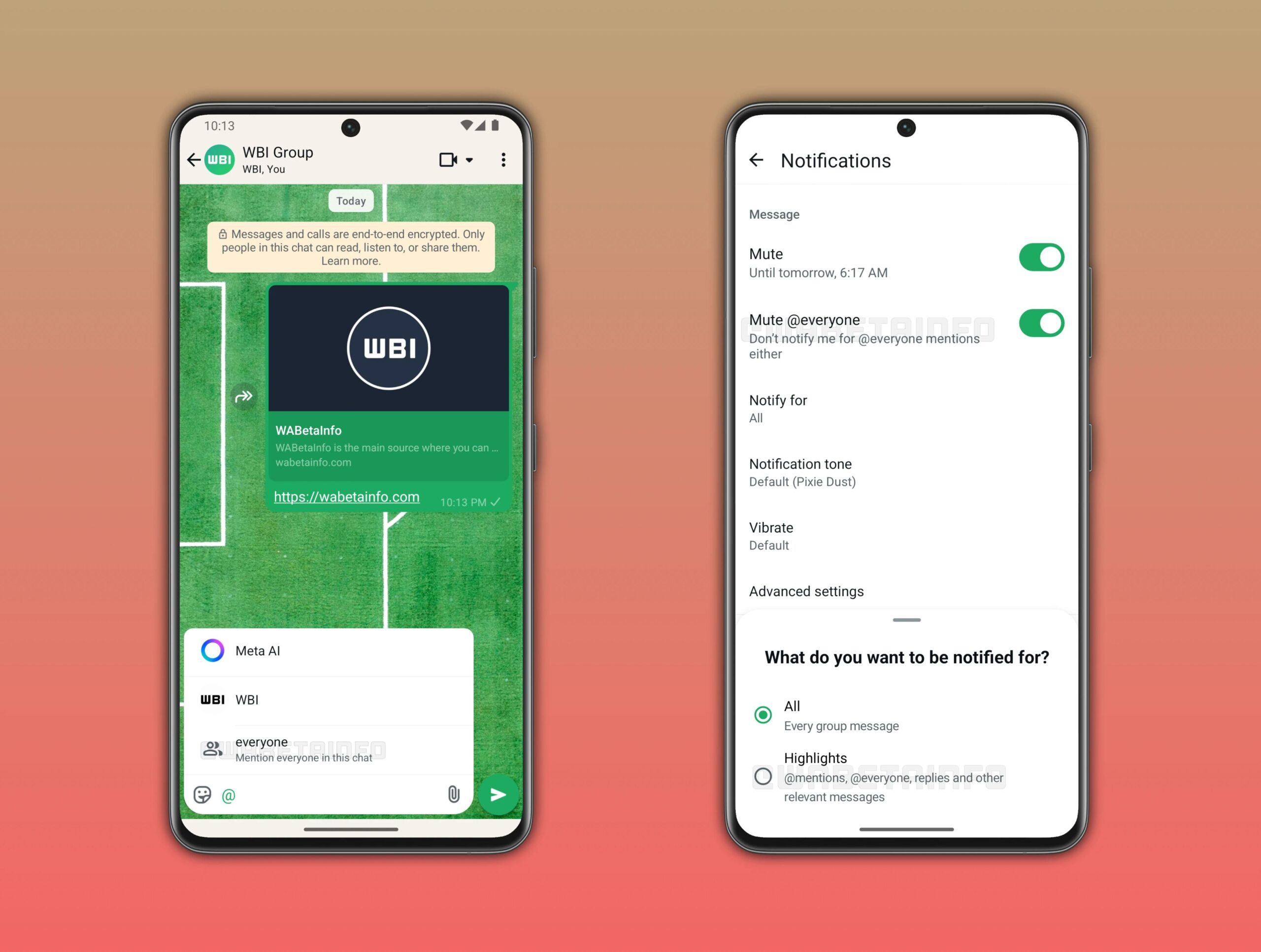 Notifiche Gruppi Whatsapp