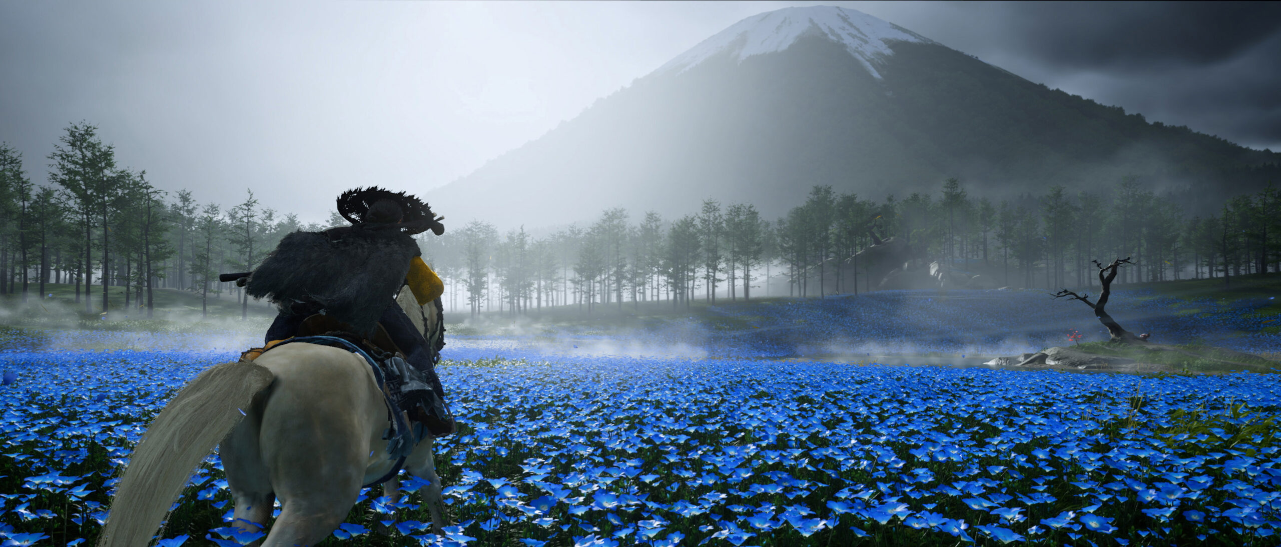 Atsu cavalca in Ghost of Yōtei