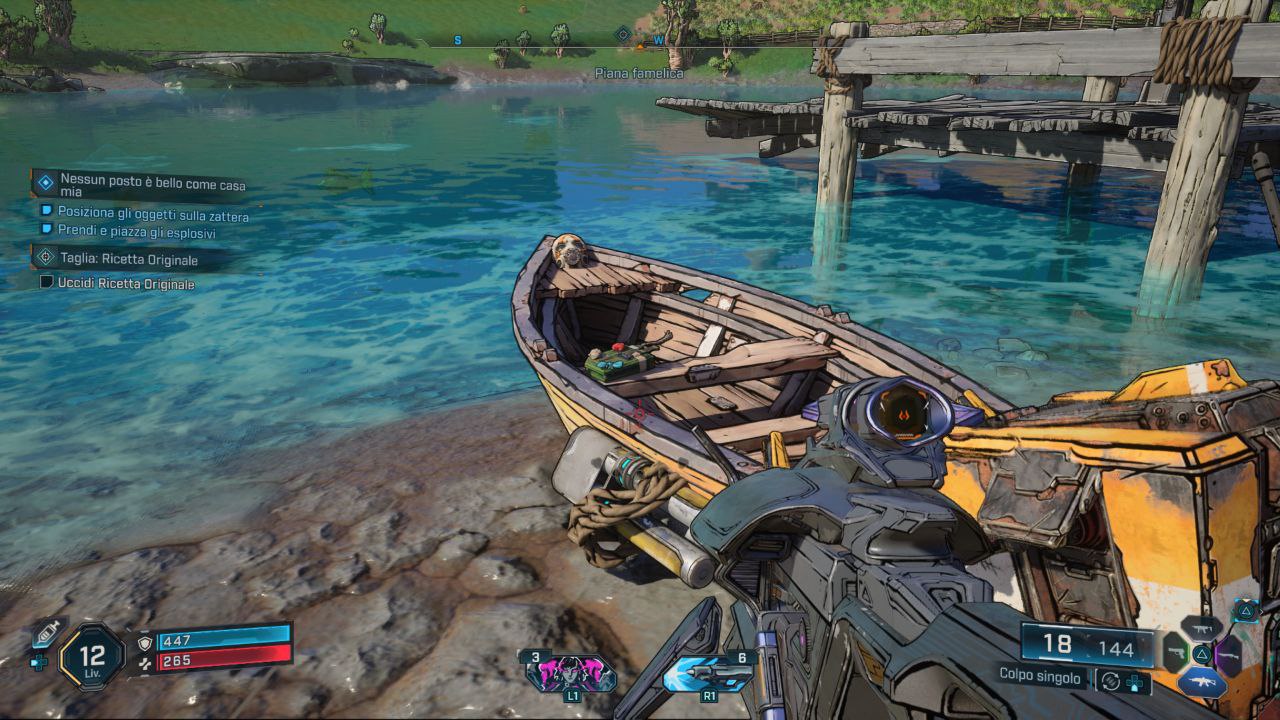Barca in riva al lago in Borderlands 4