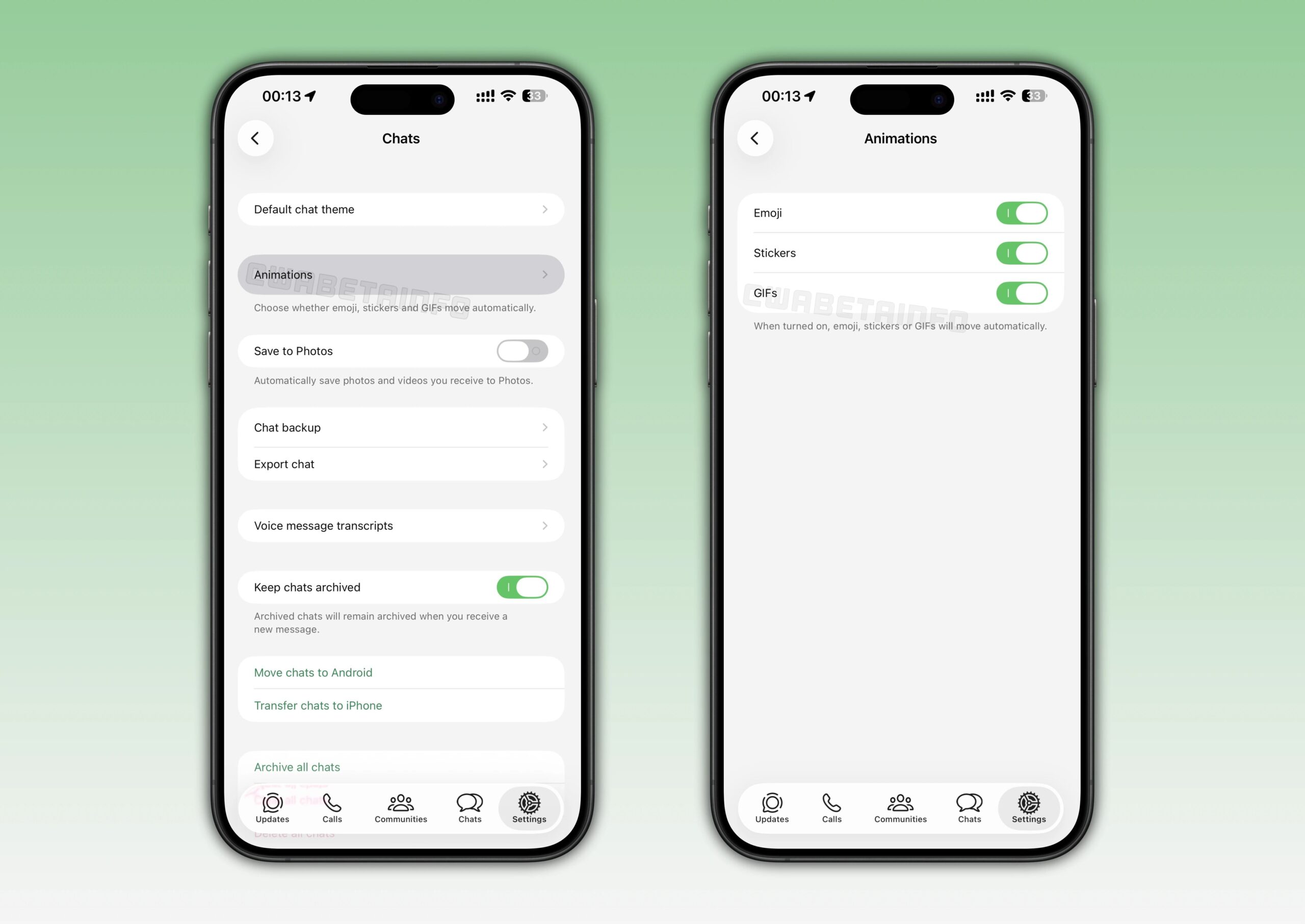 Come disattivare le animazioni su Whatsapp