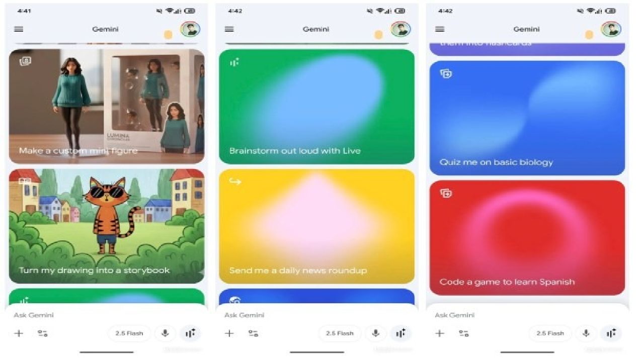 Nuova schermata di Gemini
