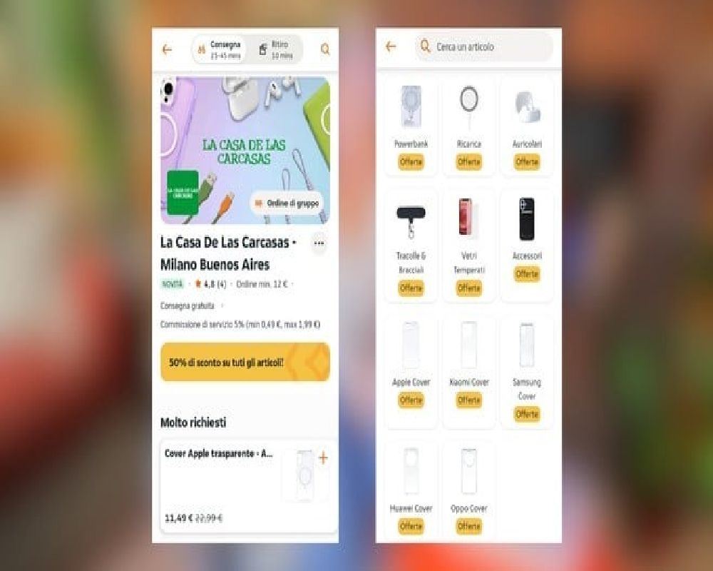 Ordine tech su JustEat