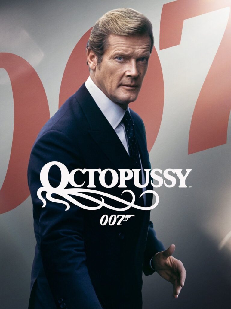 Roger Moore in Ocropussy ma senza la pistola in mano