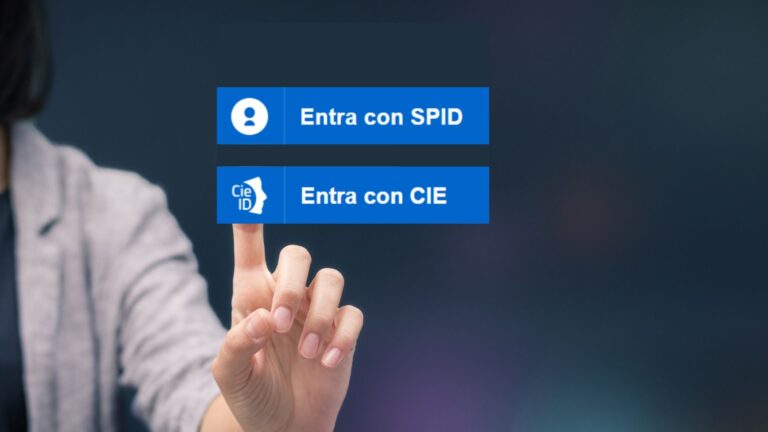 Schermata per entrare nello Spid del CIE