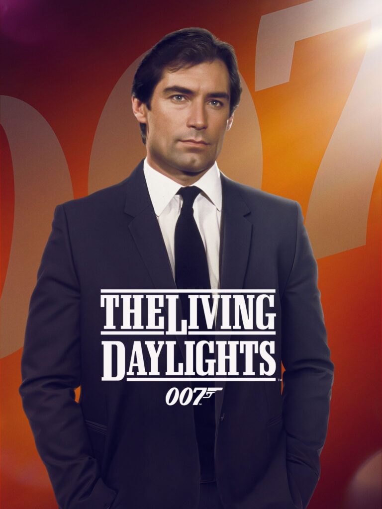 Timothy Dalton in uno dei poster di 007 di Amazon
