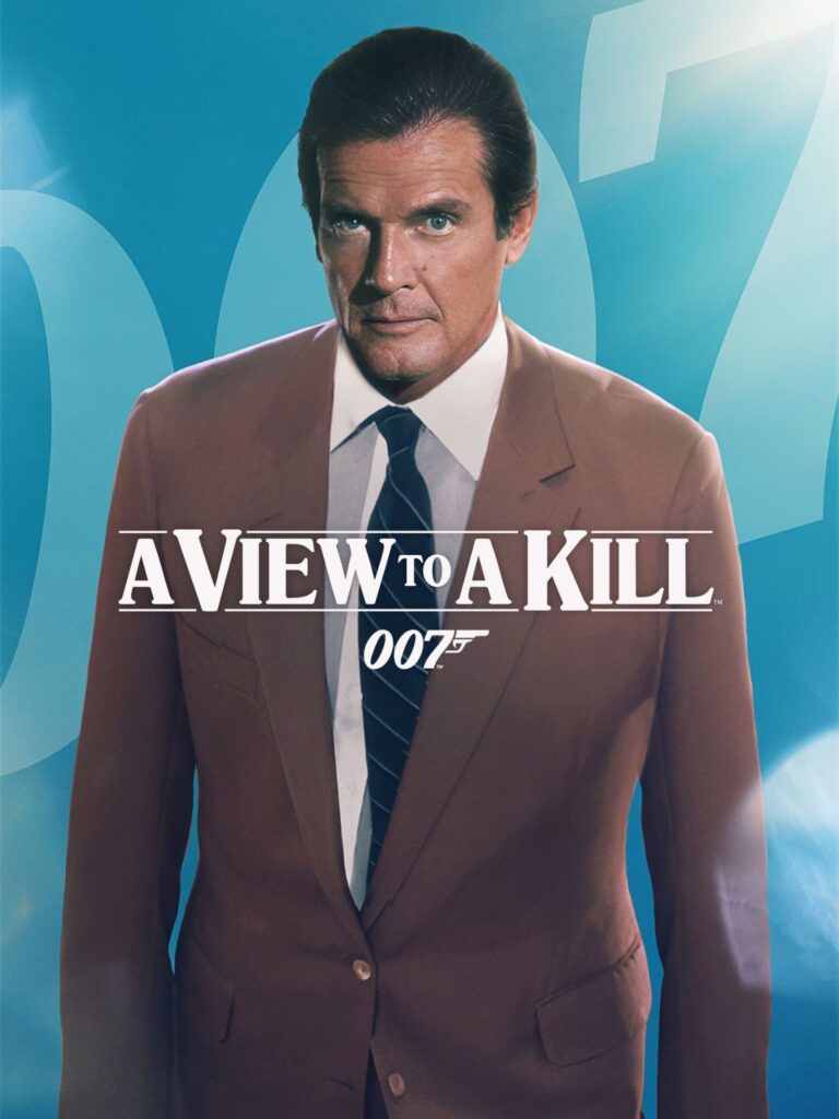 Un Roger Moor in A View To Kill anche se sembra un poster di Dinasty