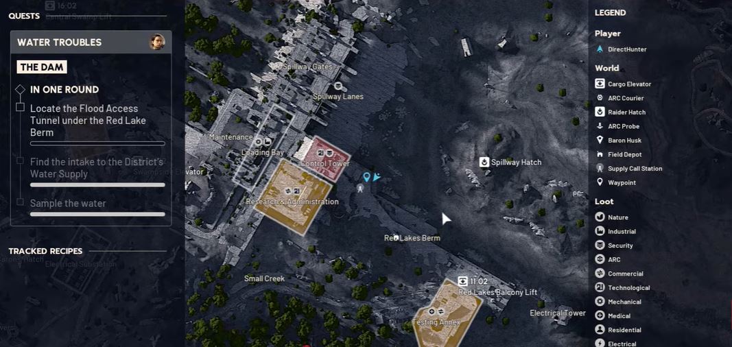 La posizione della tubatura per la questo Water Troubles in Arc Raiders