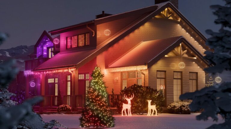 Casa addobbata per Natale