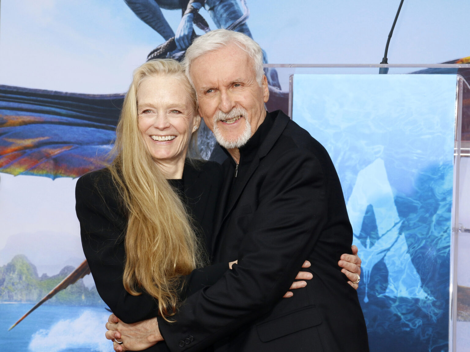 James Cameron ad un evento dedicato ad Avatar: La Via dell'Acqua.