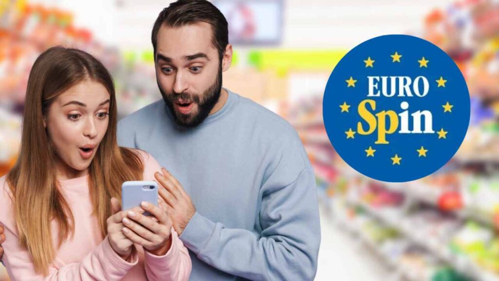 logo eurospin uomo donna al telefono