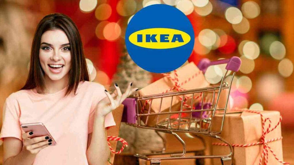 ikea logo donna indica carrello regali natale