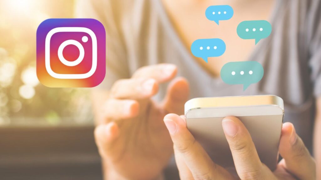 instagram logo smartphone chat